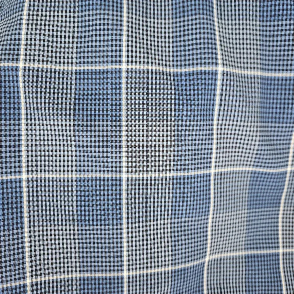 PGA Tour Golf Shorts Blue Plaid High Rise Lightweight Stretch Waist - Picture 2 of 5